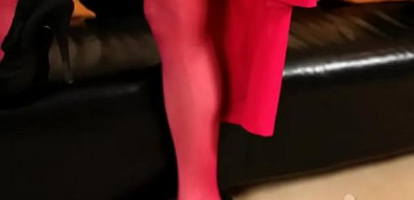  Pink nylon and pantyhose is my sex life